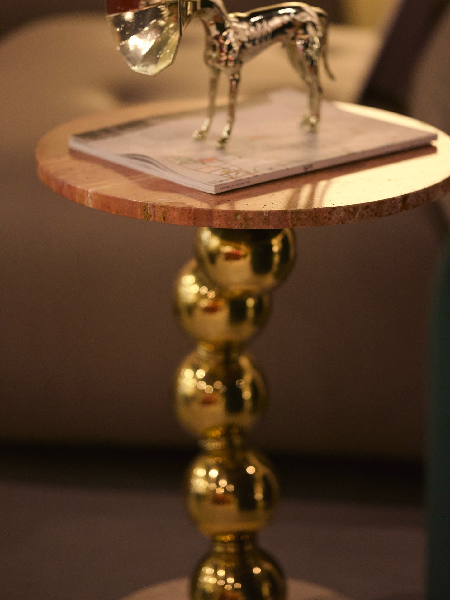 Gilded Pearl Side Table