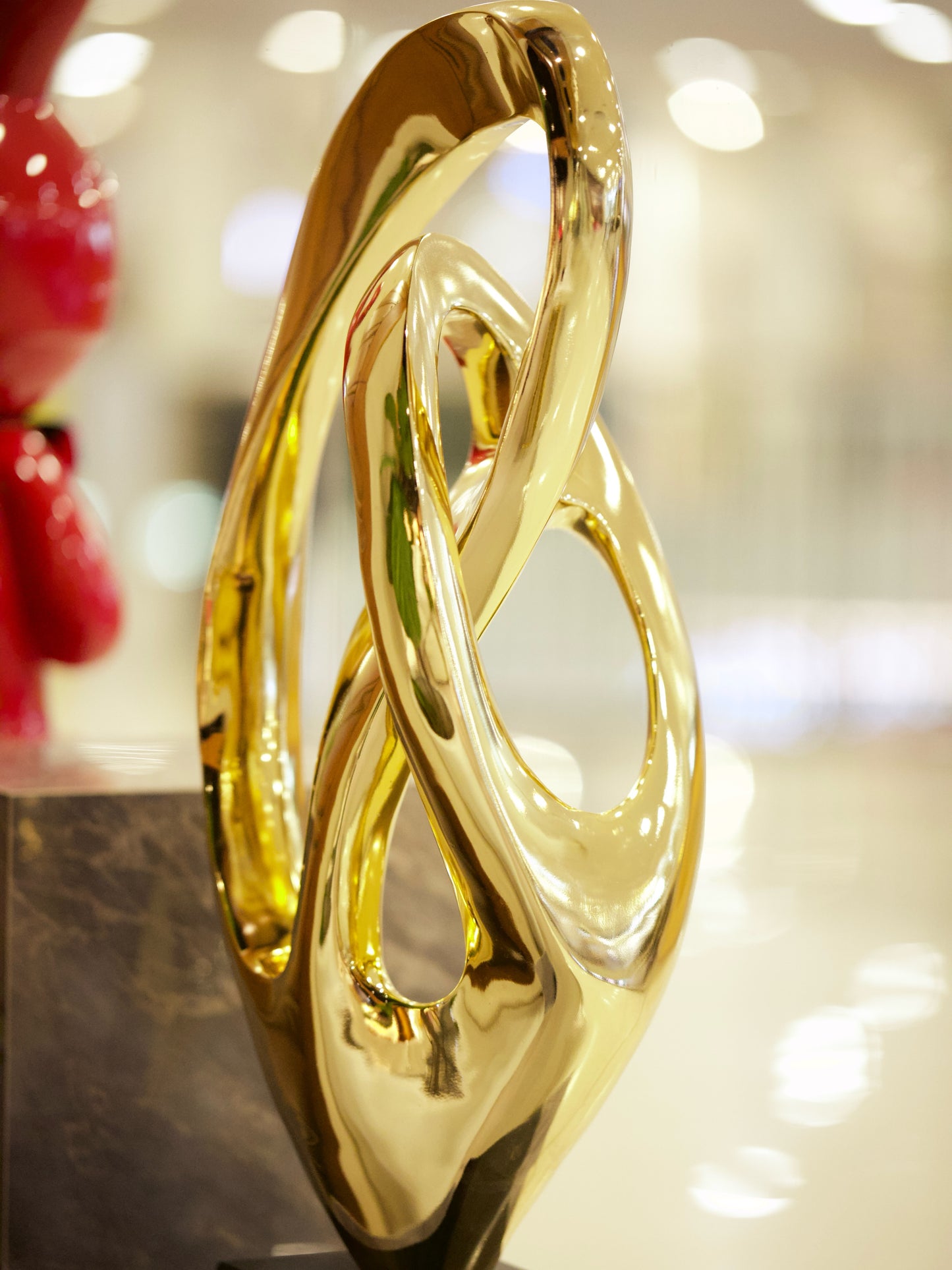 Spiral Gold Sculpture