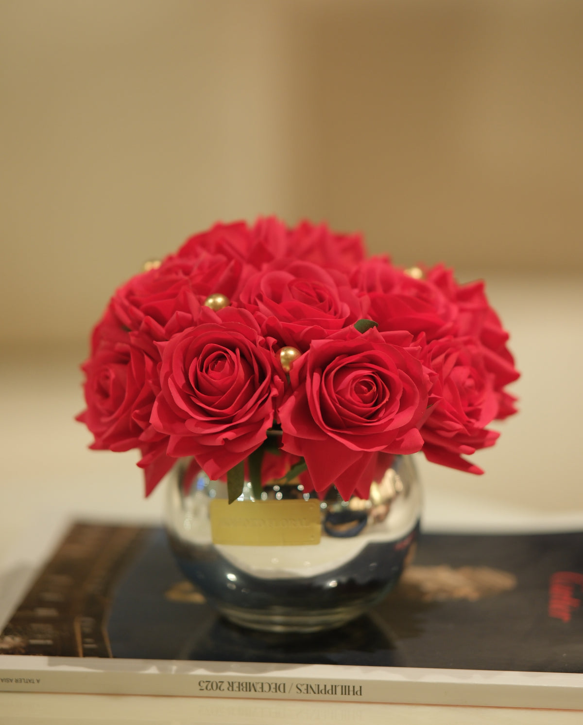 Roselle Bloom Red Silver