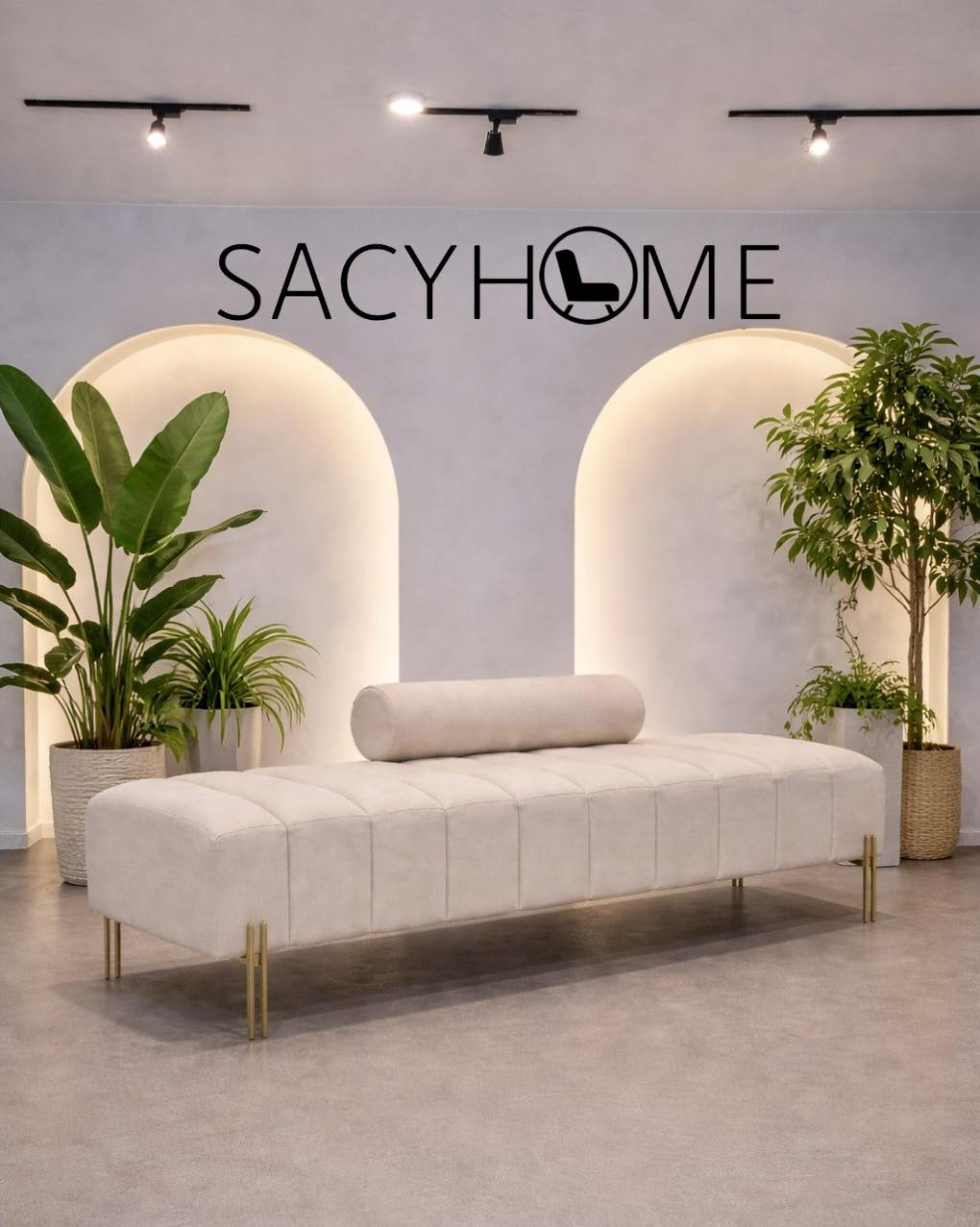 Silhouette Bench – Ivory