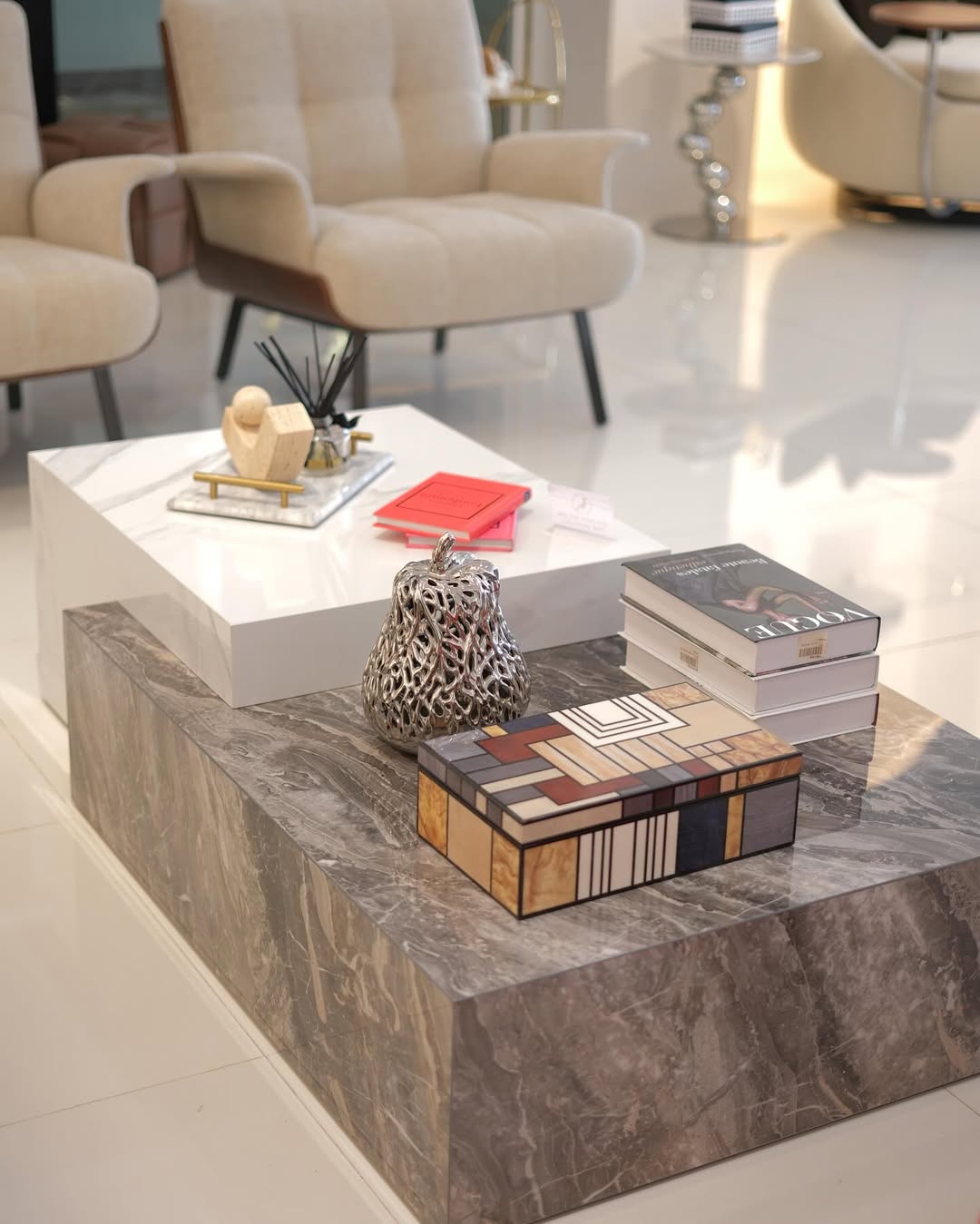 Two stone center table