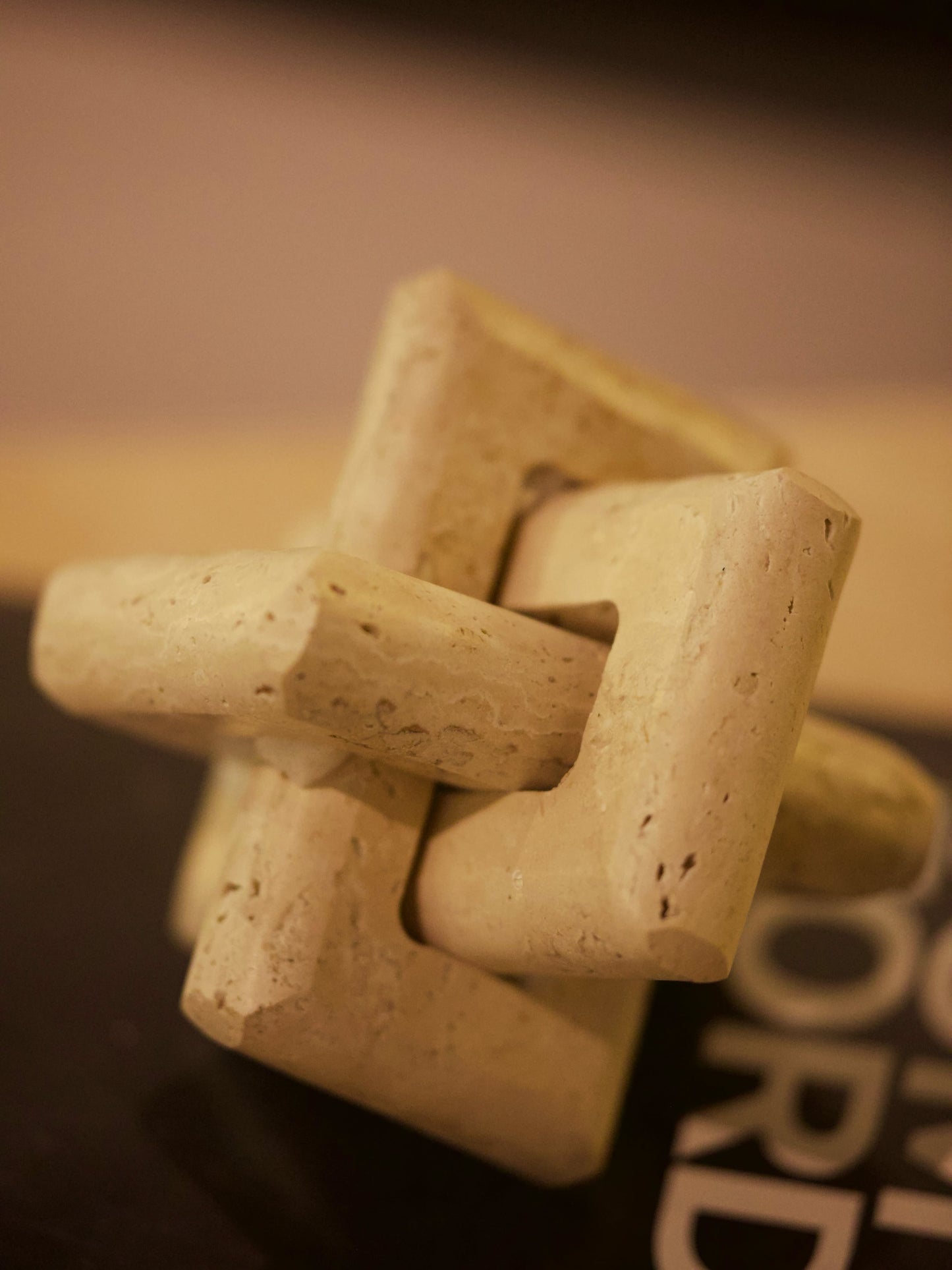 Travertine Link Sculpture