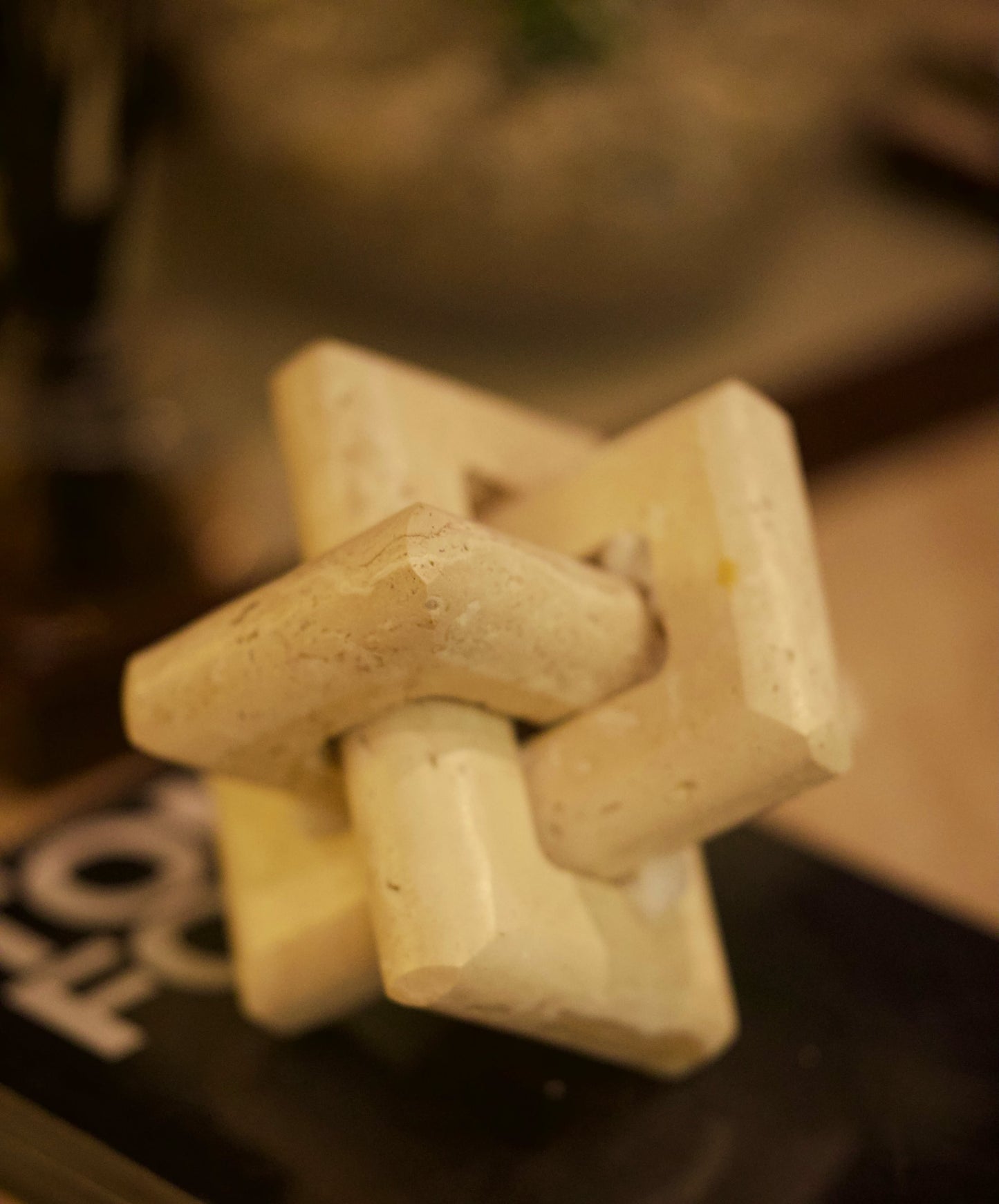 Travertine Link Sculpture