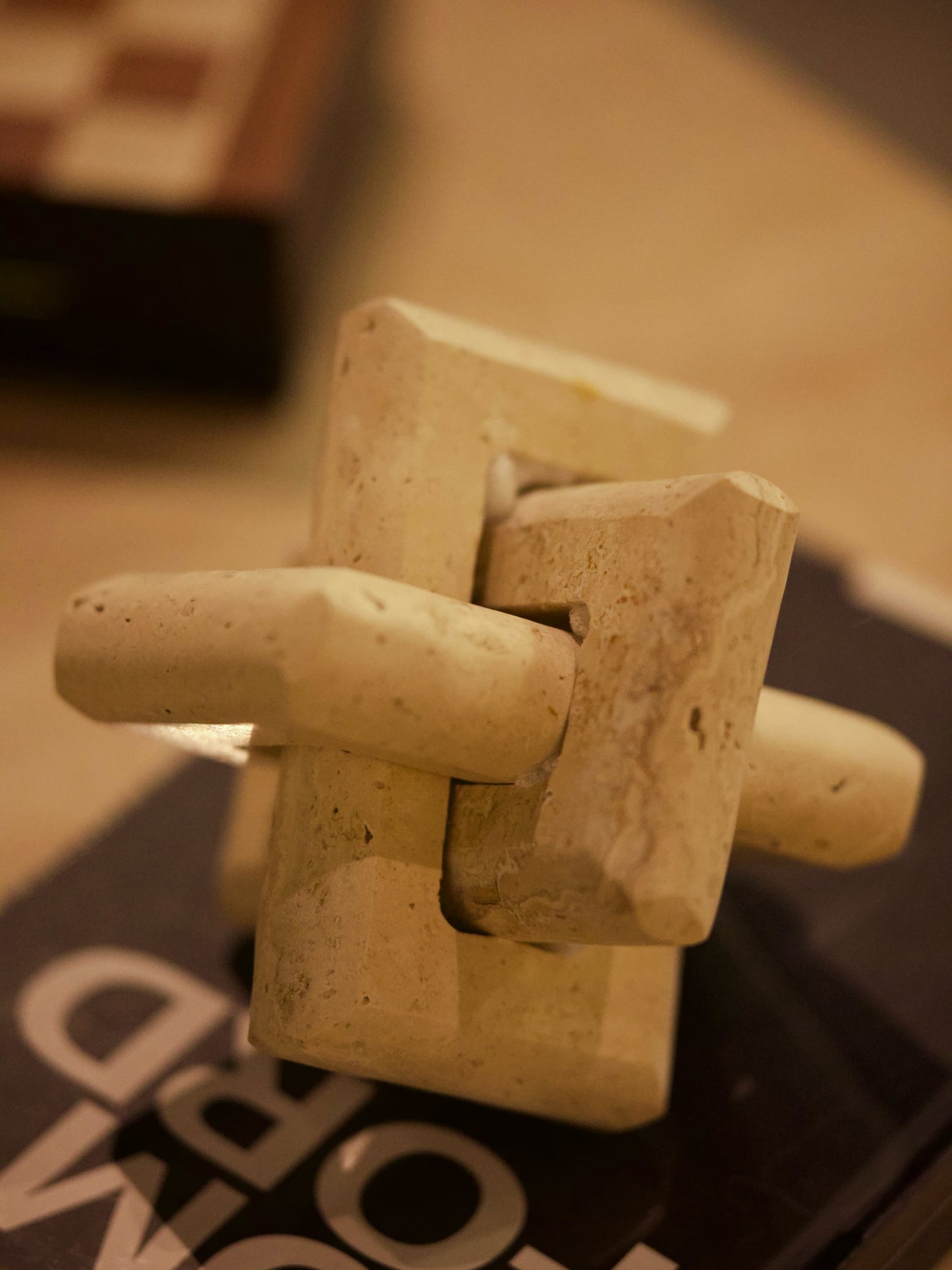 Travertine Link Sculpture