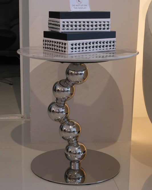 Marble Round Side Table