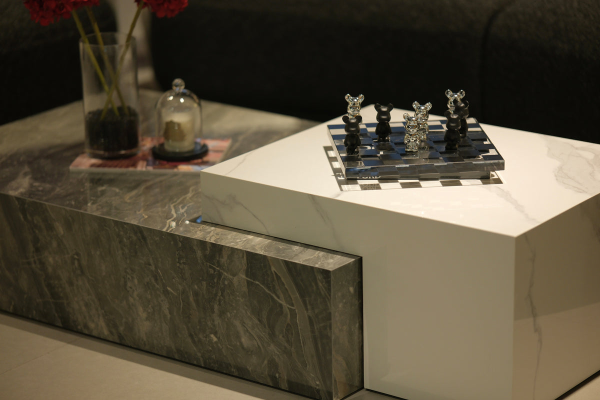 Bianco Grigio Luxe Nesting Coffee Table