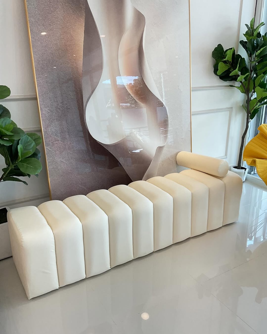 Piano Bench White