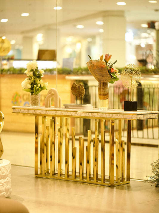 Gold Marble Console