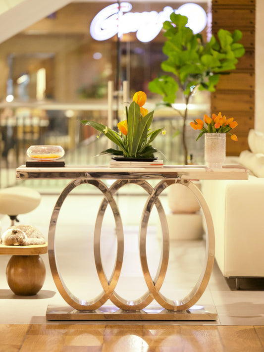 Infinity Console table Silver