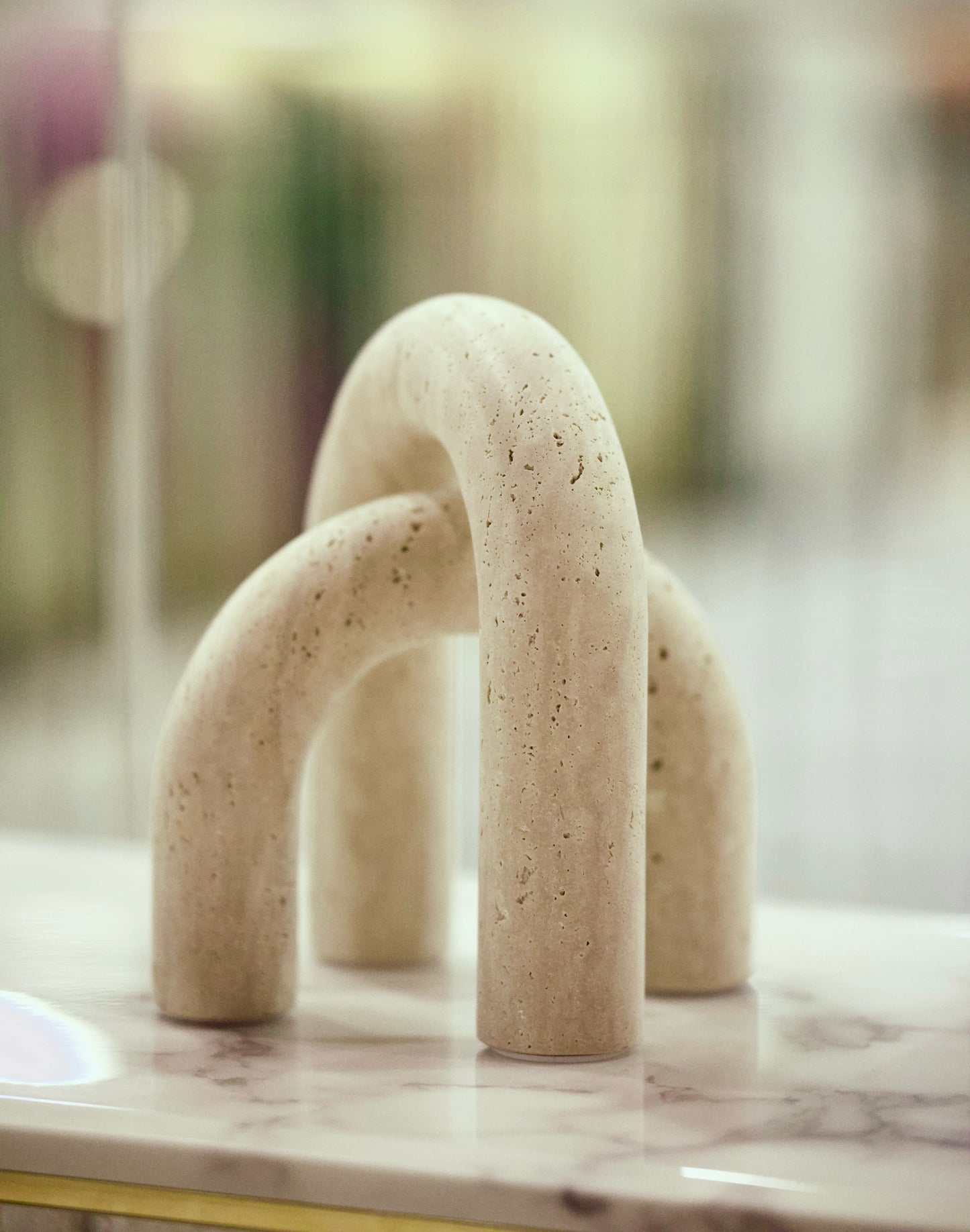 Travertine Infinity Sculpture