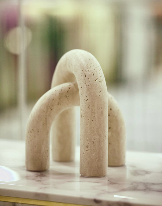 Travertine Infinity Sculpture