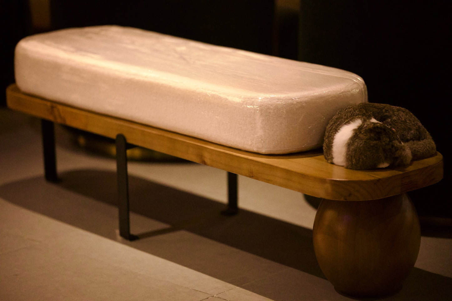 Axis Bench – Walnut & Ivory
