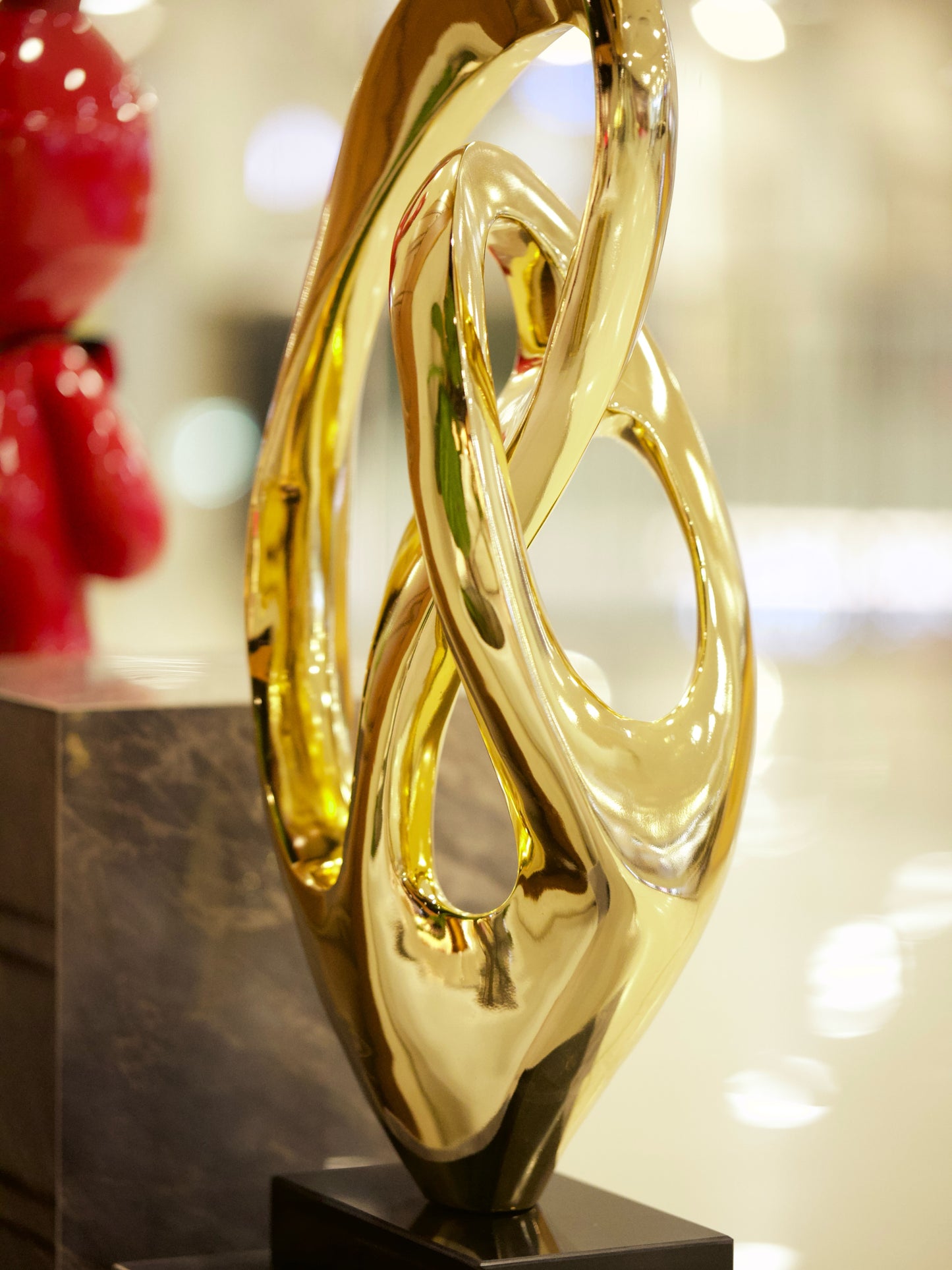Spiral Gold Sculpture
