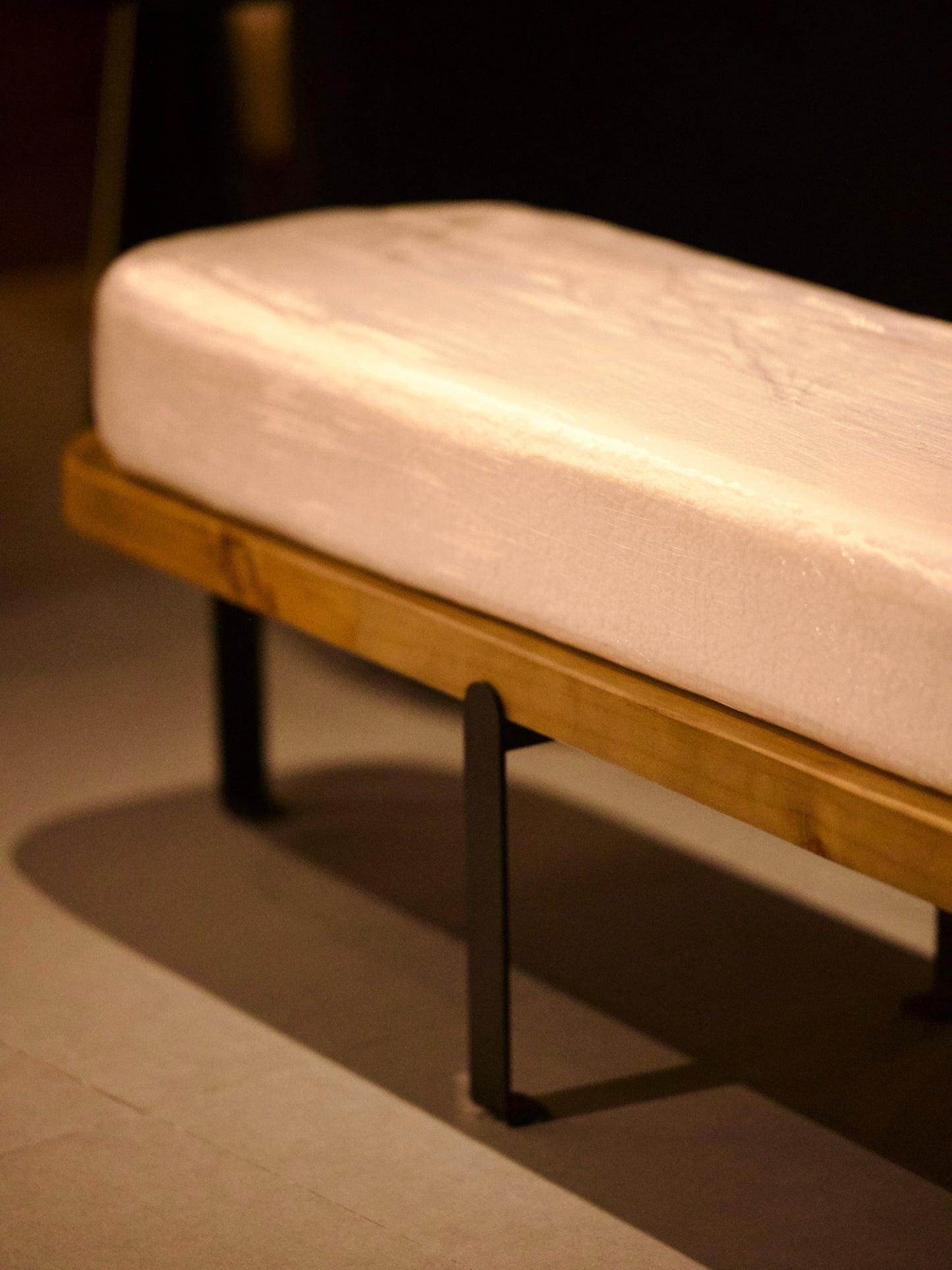Axis Bench – Walnut & Ivory