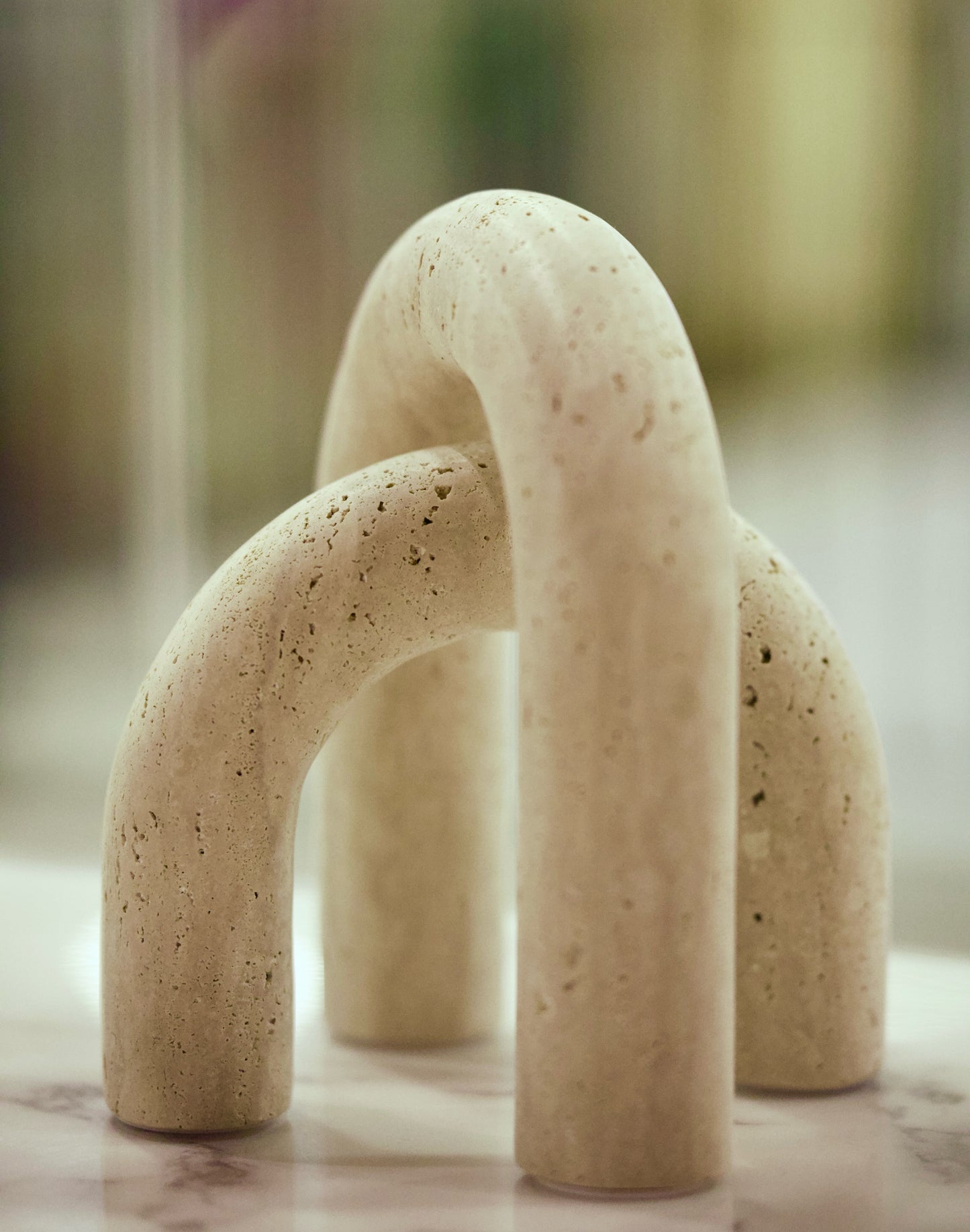 Travertine Infinity Sculpture
