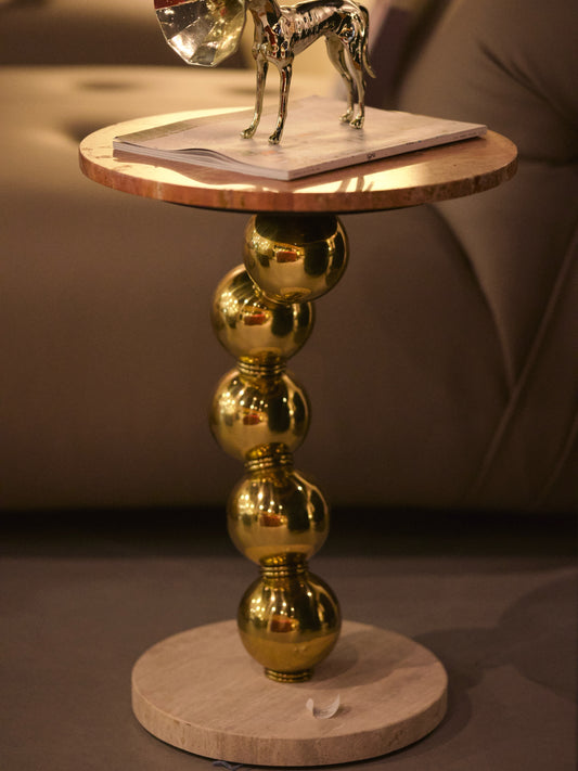 Gilded Pearl Side Table