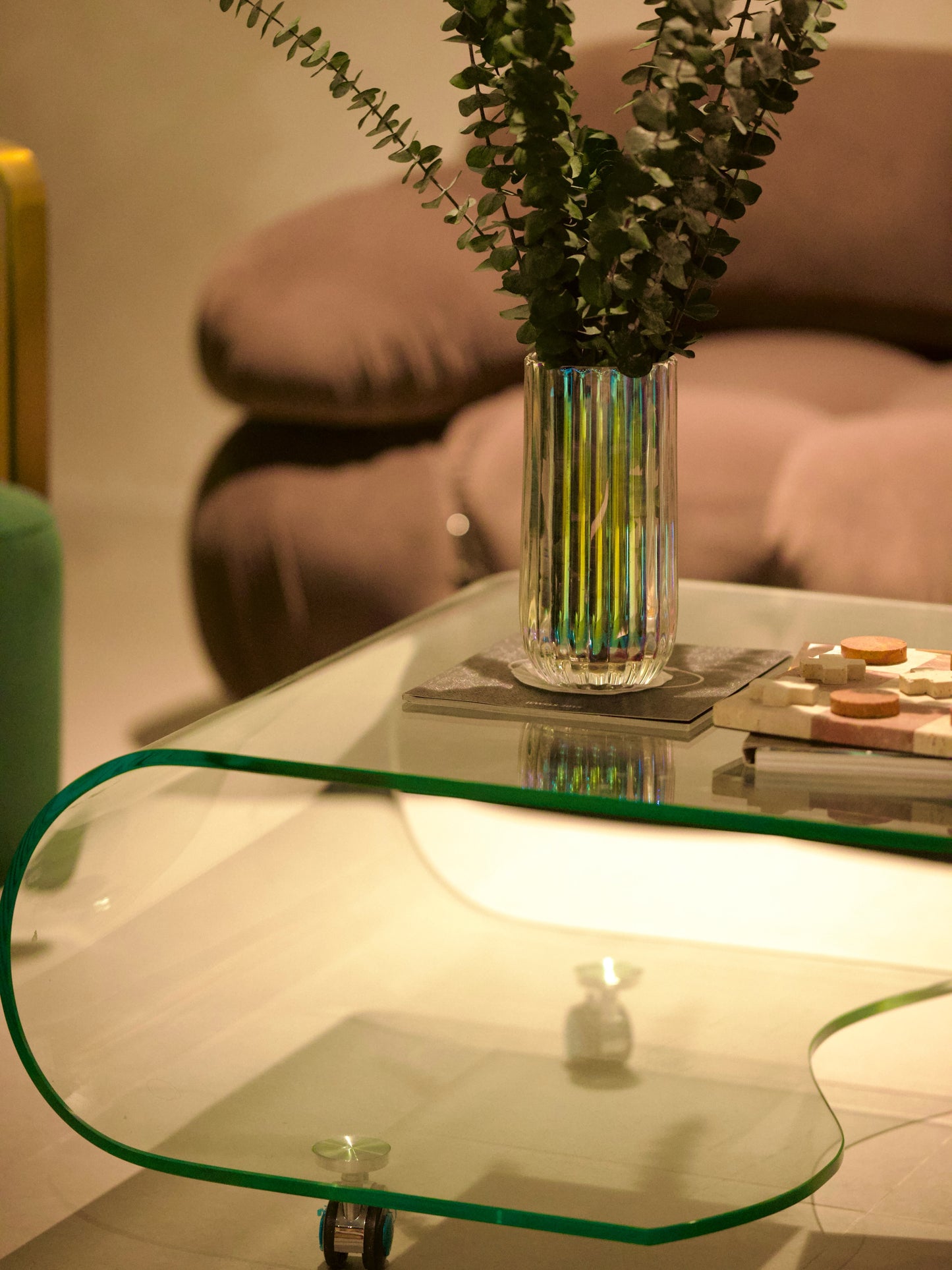 Mira glass center table