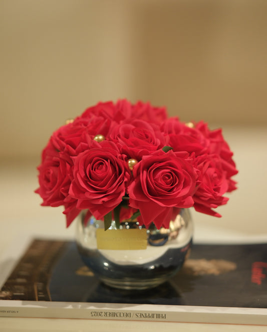 Roselle Bloom Red Silver